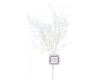 Frunze decor artificiale, PAMI, F1021-126, 30 cm Alb
