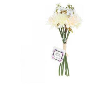 Buchet flori artificiale dalii, PAMI, F1021-91, 24 cm Alb