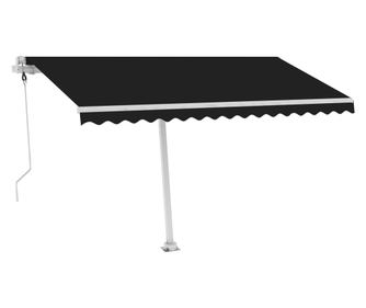 Avtomatska tenda LED + senzor 450x350 cm antracitna