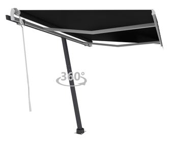Prostostoječa ročno zložljiva tenda 300x250 cm antracitna