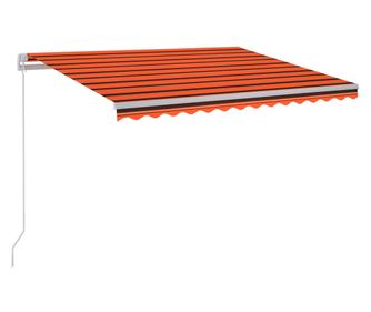 narancssárga és barna kézzel kihúzható napellenző 300 x 250 cm