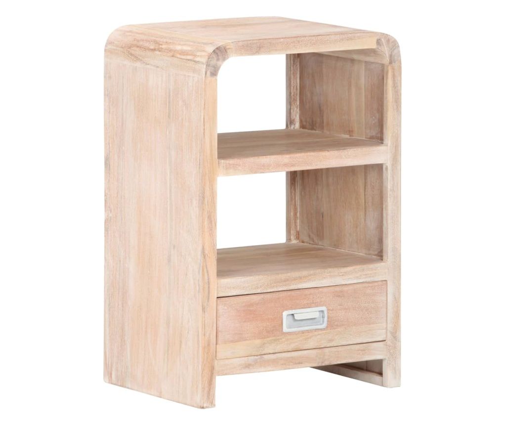 Noptieră, 40 x 30 x 60 cm, lemn masiv de acacia