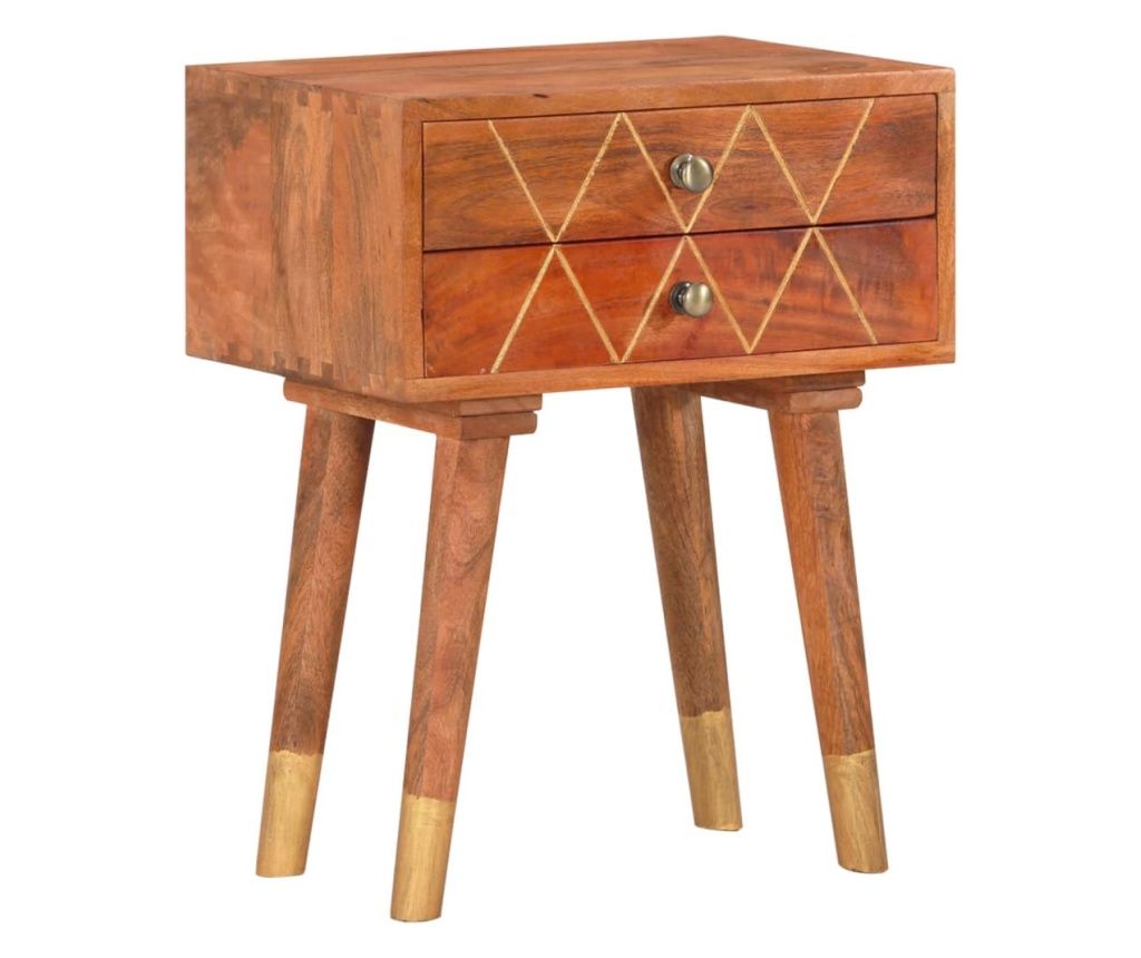 Noptieră, 43 x 30 x 58 cm, lemn masiv de mango