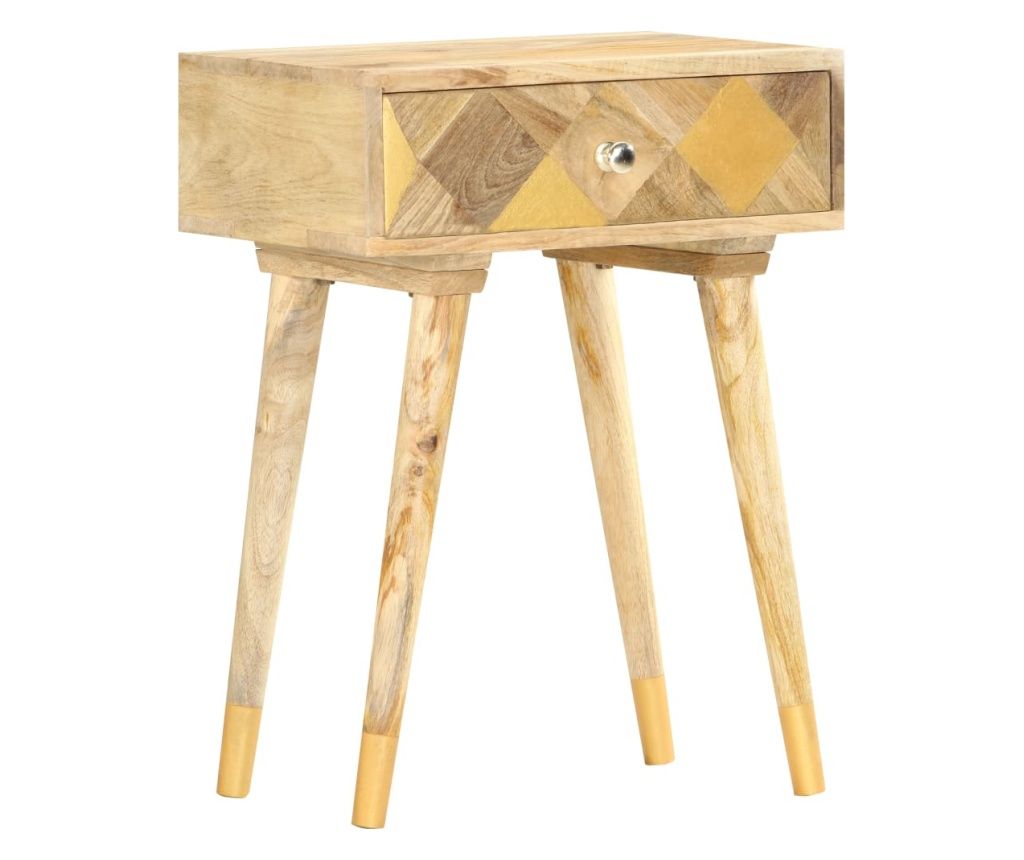 Noptieră, 43 x 30 x 58 cm, lemn masiv de mango