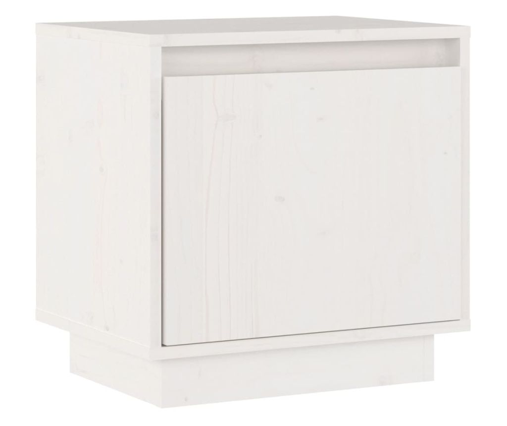 Noćni ormarić bijeli 40 x 30 x 40 cm od masivne borovine 