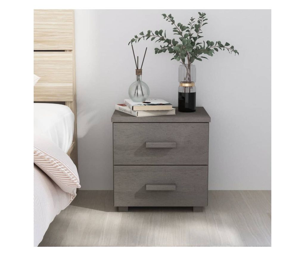 Vilgos szrke jjeliszekrny, 40x35x44,5 cm, tmr feny