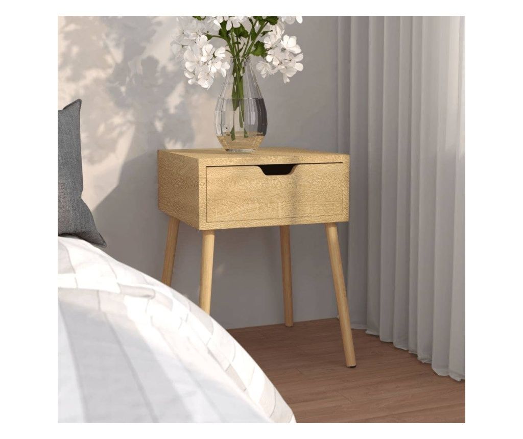 Noptieră, stejar sonoma, 40x40x56 cm, PAL