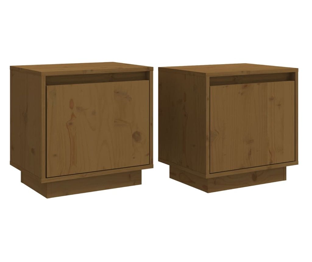 Noćni ormarići 2 kom boja meda 40 x 30 x 40 cm od borovine 