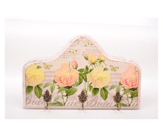 Cuier handmade decorativ,lemn, 32x19,5 cm