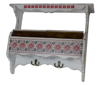 Cuier handmade stil popular cu agatatori, lemn