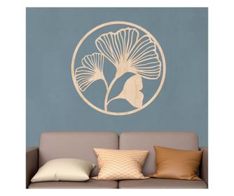 Stenska dekoracija listi Ginkgo Biloba, krog, 60x60cm
