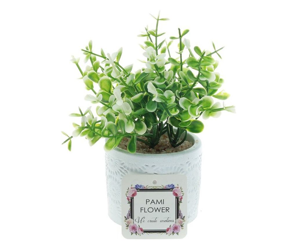 Plante artificiale in ghiveci din ceramic PAMI, F1021-40, 8x15cm Model C