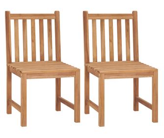 Vrtne stolice 2 kom od masivne tikovine