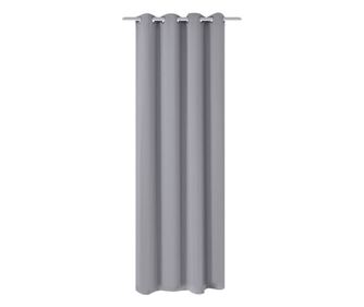 Zavjesa za Zamračivanje s Metalnim Prstenovima 270x245 cm Siva