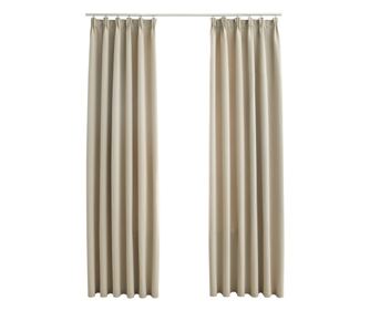 Zavjese za zamračivanje s kukama 2 kom bež 140 x 225 cm