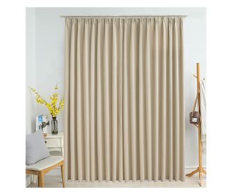 Zatemnitev, bež, 290 x 245 cm, s kljukicami