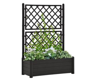 Vrtna žardinjera s rešetkom, antracit, 100x43x142, PP