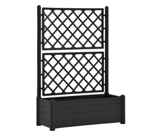 Vrtno cvetlično korito z oporno mrežo 100x43x142 cm PP antracit