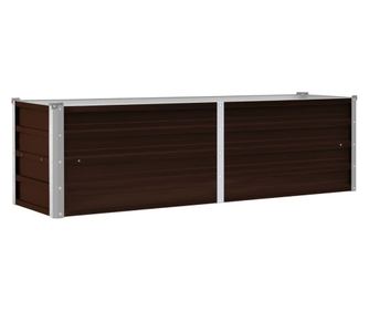 Povišena vrtna gredica smeđa 160 x 40 x 45 cm pocinčani čelik