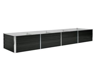 Ζαρντινιέρα Υπερυψωμένη Ανθρακί 320x80x45 εκ. Γαλβαν. Χάλυβας