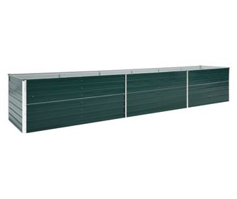 zöld horganyzott acél kerti magaságyás 480 x 80 x 77 cm