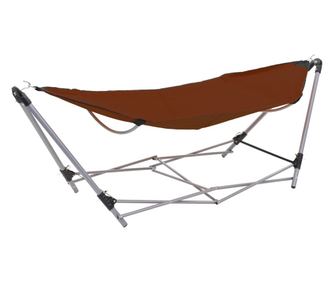 Viseća mreža s preklopnim postoljem, smeđa