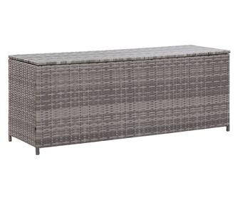 Kertszeti troldoboz, szrke, 150x50x60 cm, polirattan