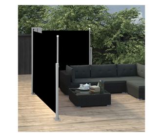 Visszahzhat oldalponyva, fekete, 100 x 600 cm