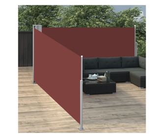 Αναδιπλούμενο πλαϊνό σκίαστρο, καφέ, 100 x 1000 εκ.