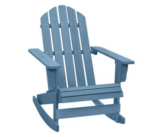 Vrtna stolica za ljuljanje Adirondack od masivne jelovine plava