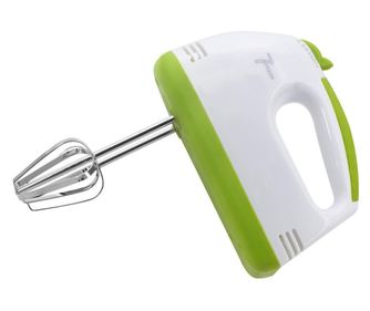 Mixer Rosberg R51110G, 200W, 7 viteze, agitatoare cromate, alb/verde