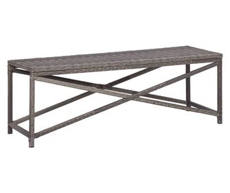 Vrtna klupa, siva, 120 cm, poliratan