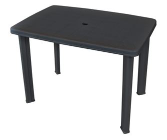 Vrtna miza antracitna 101x68x72 cm plastika