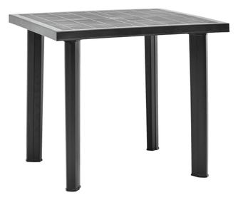 Vrtna miza antracitna 80x75x72 cm plastika