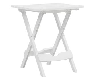 Zložljiva vrtna miza 45,5x38,5x50 cm bela
