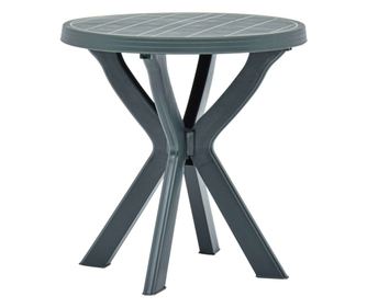 Masă de bistro, verde, Ø70 cm, plastic