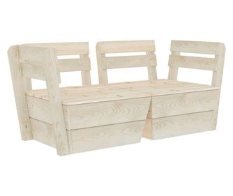 Kerti raklap kanap, 2 szemlyes, kezelt fenyfbl