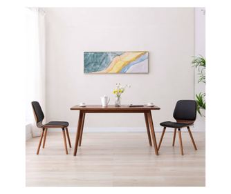 Kuhinjske stolice, 2 kom., crna, umjetna koža