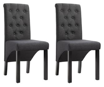 Kuhinjske stolice, 2 kom., tamno siva, tekstil