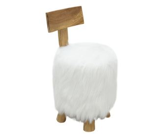 Tabure, bijeli, drvo tikovine