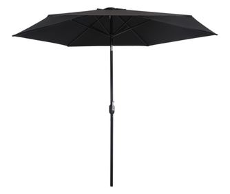 Sončna dežnik za zunanjo uporabo z črnim kovinskim steblom, 300 cm