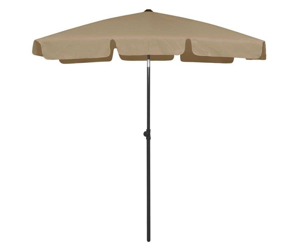 Umbrelă de plajă, gri taupe, 180x120 cm