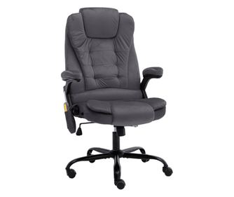 Masažni stol za pisarno, temno siva, žamet