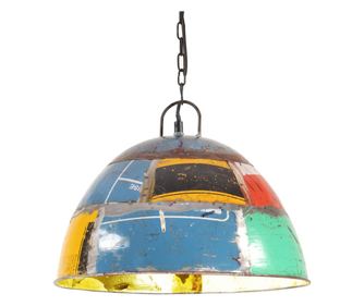 Industriální vintage závěsné svítidlo 25 W pestré kulaté 41 cm