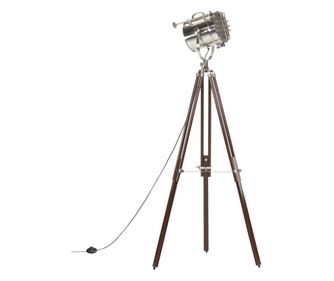 Stojací lampa na stativu masivní mangovníkové dřevo 180 cm
