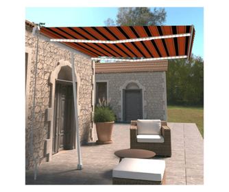 Narancssrga&barna 300x250 cm-es kzi mozgats visszahzhat tet