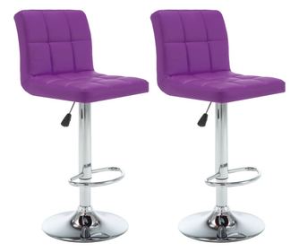 Barske stolice, 2 kom., ljubičaste, umjetna koža