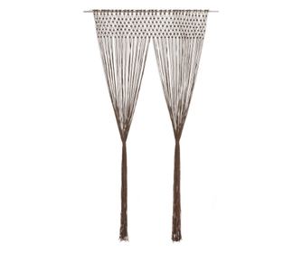 Macramé závěs taupe 140 x 240 cm bavlna