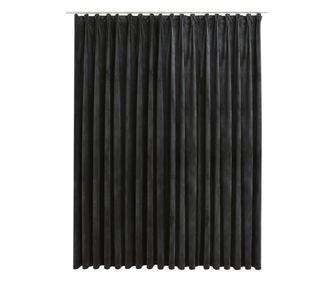 Zavjesa za zamračivanje s kukama baršunasta antracit 290x245 cm