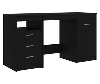 Birou, negru, 140 x 50 x 76 cm, PAL